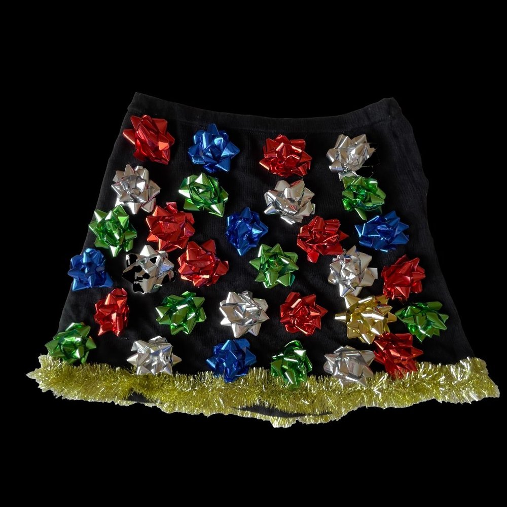Planet Gold Juniors Bow-Embellished Sweat Black